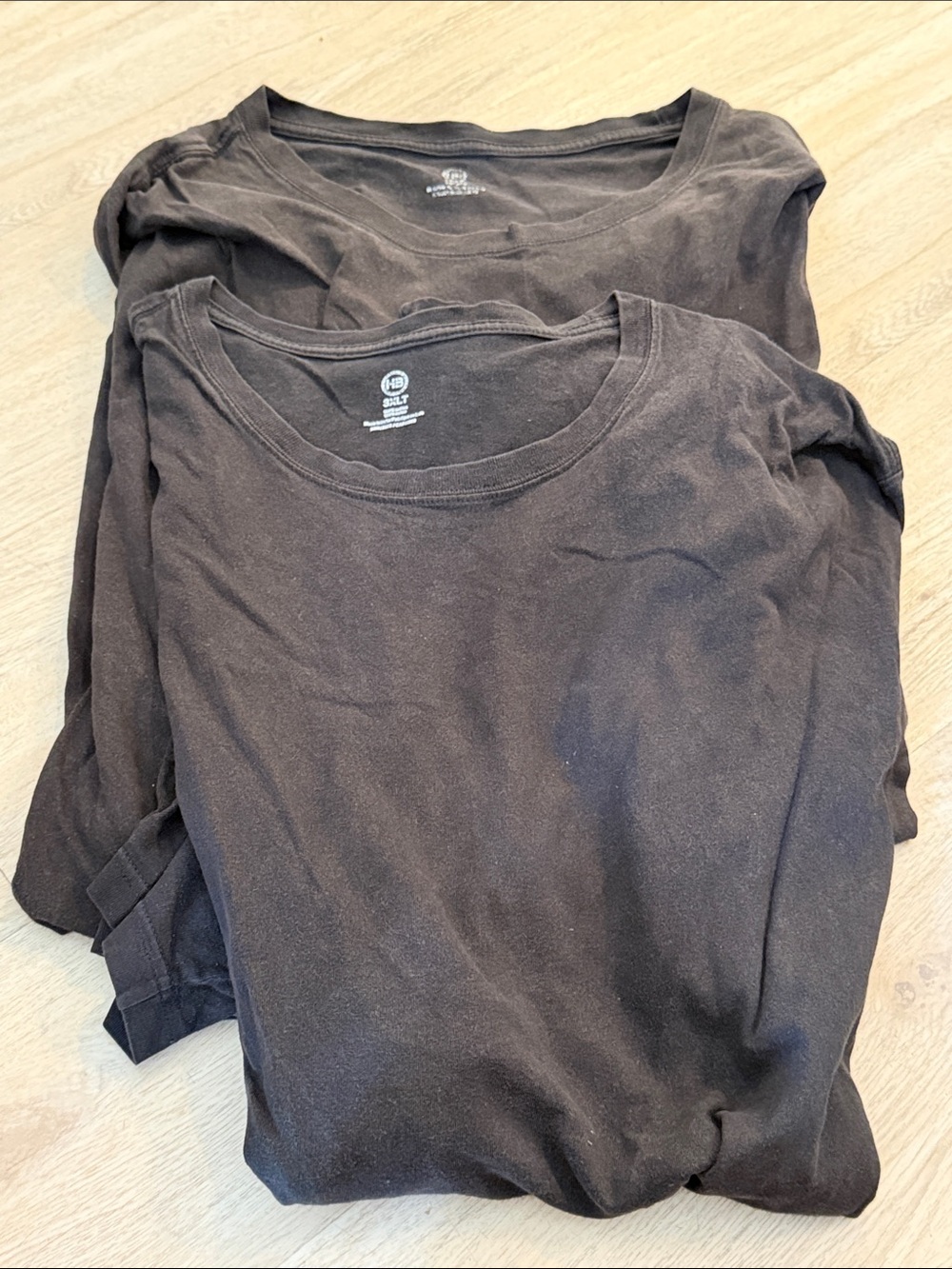 2 EA HB Men's Black Crew Neck Short-Sleeve Shirt (3XLT)